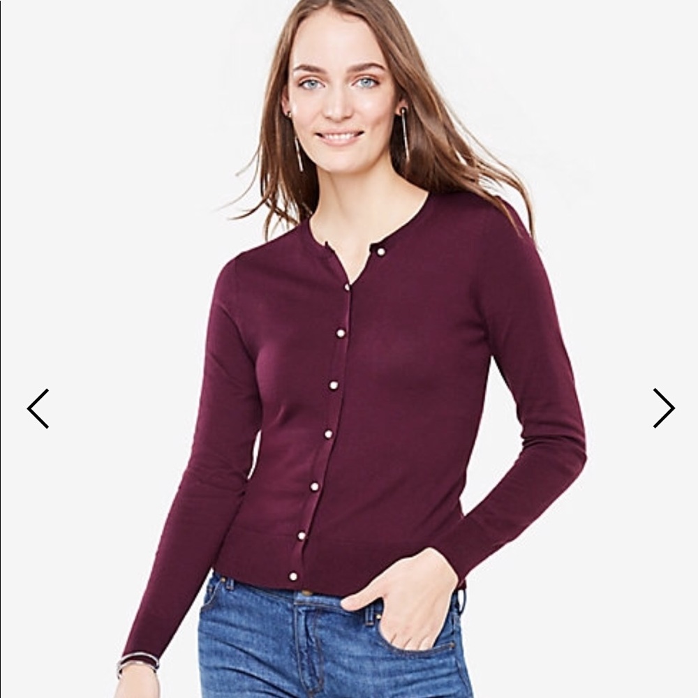 New Ann Taylor Pearlized Button Sweater